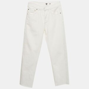 Christian Dior White Denim Straight Fit Jeans Xs/waist 24"